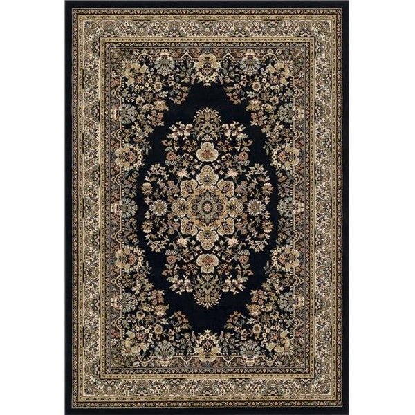 L-Baiet L-Baiet AK289C81 8 x 10 ft. Madeleine Oriental Rug; Black AK289C81